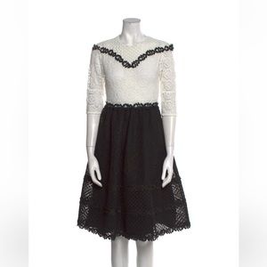 Maje Lace Pattern Knee-Length Dress